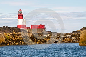 Longstone Lighthouse on Longstone Rock, England