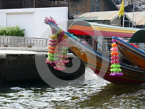 Longtail Boat Decorated for Good Luck
