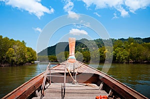 Longtail boat in mangrove forest Koh Lanta, Krabi, Thailand