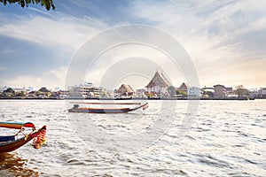 Longtail boat near Wat Arun