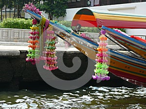 Longtail Boat`s Garland of Flowers for Good Luck