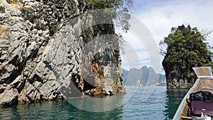 longtail boat trip on chiao lan lake in thailand