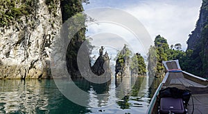 longtail boat trip on chiao lan lake in thailand