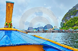 The longtail boat trip to Ko Panyi village, Phang Nga Bay, Thailand