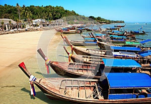 Longtail boats, Ko Phi Phi Don Island, Krabi Province, Thailand