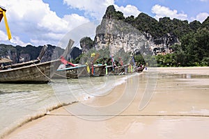 Longtail Boats on a Thailand Beach