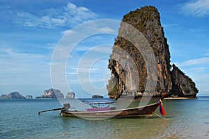 Longtail and rocks, Thailand