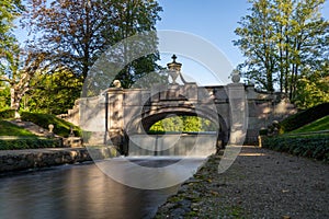 Longtime exposure at tiny river near the palais Ludwigslust