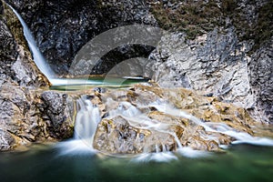 Longtime Exposure of water pools in rocks