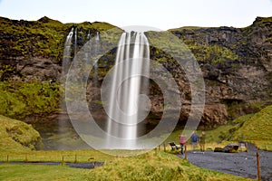 Longtime exposure of a waterfall on Iceland