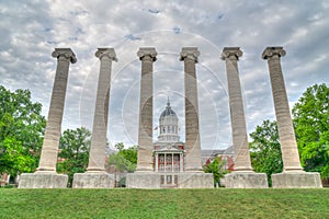 Lonic Columns and Jesse Hall at the University of Missouri