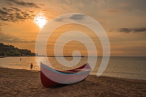 Lonly Boat on the beach