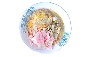 Lontong sayur . ketupat sayur padang