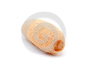 Loofah on white background