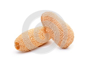 Loofah on white background