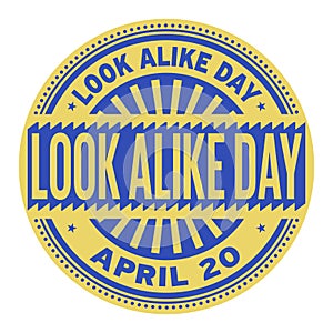 Look Alike Day stamp