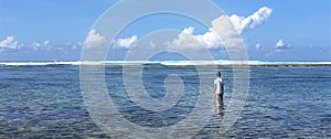 Look, blue, sky,cloud, beach, in Pero beach, Sumba, Indonesia