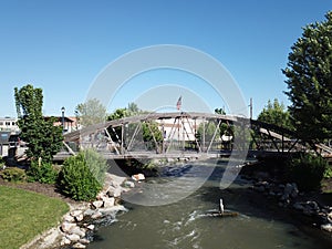 Caldwell, Idaho, Bridge, River, Downtown photo