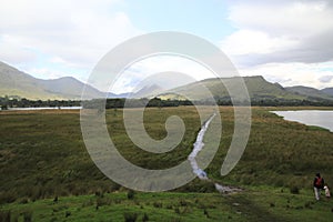 Look of castle Kilchurn in the loch Awe in Higlands of Scotland