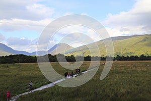 Look of castle Kilchurn in the loch Awe in Higlands of Scotland