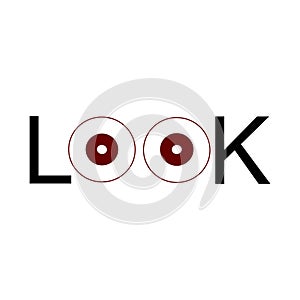 Look creative logo template design with eyes