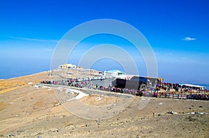 Look down from the summit of changbai mountain