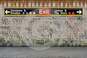 New York City Subway Trainstation photo