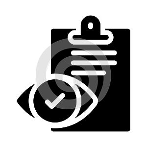 Look vector glyph flat icon