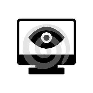 Look vector glyph flat icon