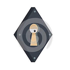 Look through the keyhole. Privacy, vector illustration