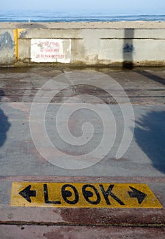 Look Left and Right, Ocean Front Walk, San Diego, CA