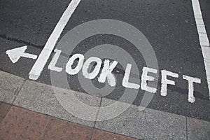 Look Left Sign