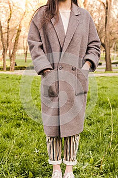 Look with long coat