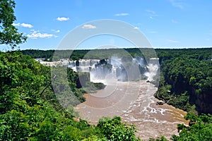 Look a the magnificent Iguazu waterfalls