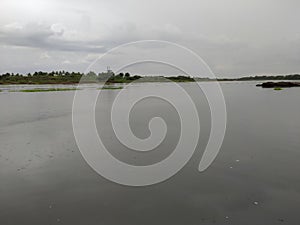 Look of Maharashtrian Bhima river in rainy season