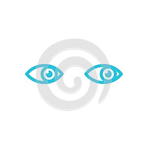 The Look, Open Eyes vision icon. Look in the future.