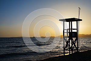 Look-out at the beach
