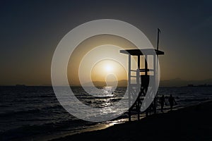 Look-out at the beach