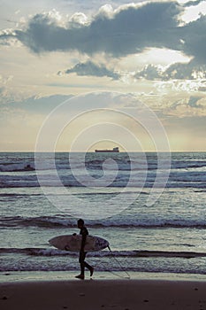 Look sunset beach sea nature surf