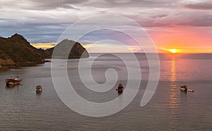 Look at sunset from Paradise Bar, Labuan Bajo, Indonesia photo