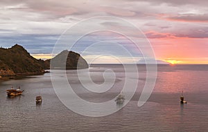 Look at sunset from Paradise Bar, Labuan Bajo, Indonesia