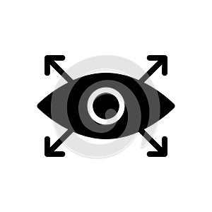 Look vector glyph flat icon