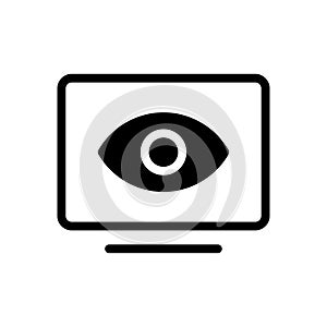 Look vector glyph flat icon