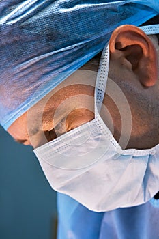 Look of working surgeon