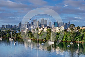 Looking across Cremorne to the city of Sydney