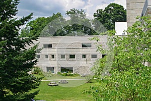 Looking Across the Ives Hall Courtyard