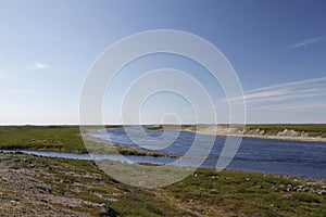 Looking across Maguse River north of Arviat