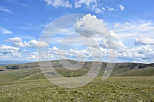 Looking across rolling hills and fells, Lake District