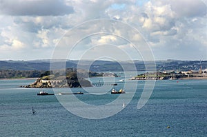 Looking across the Sound, Plymouth Devon UK. photo
