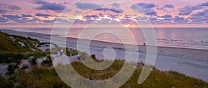 Looking across the Wadden Sea from Vlieland during sunset